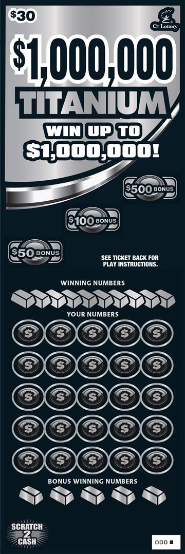 $1,000,000 Titanium scratch ticket — sample view