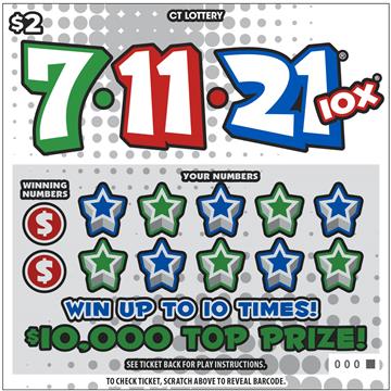 7-11-21® 10X® scratch ticket — sample view