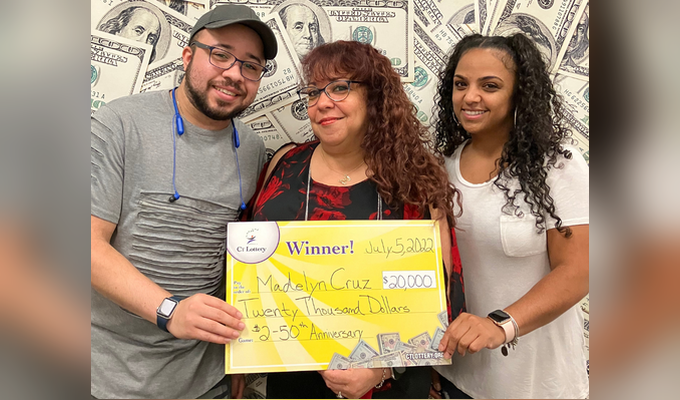 Manchester Mom Scores "$20,000 50th Anniversary" Top Prize on $2 Scratch Ticket